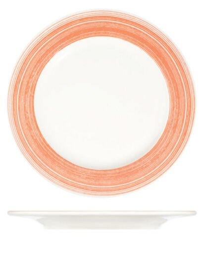 Fresh Orange Frame Düz Tabak 19 cm