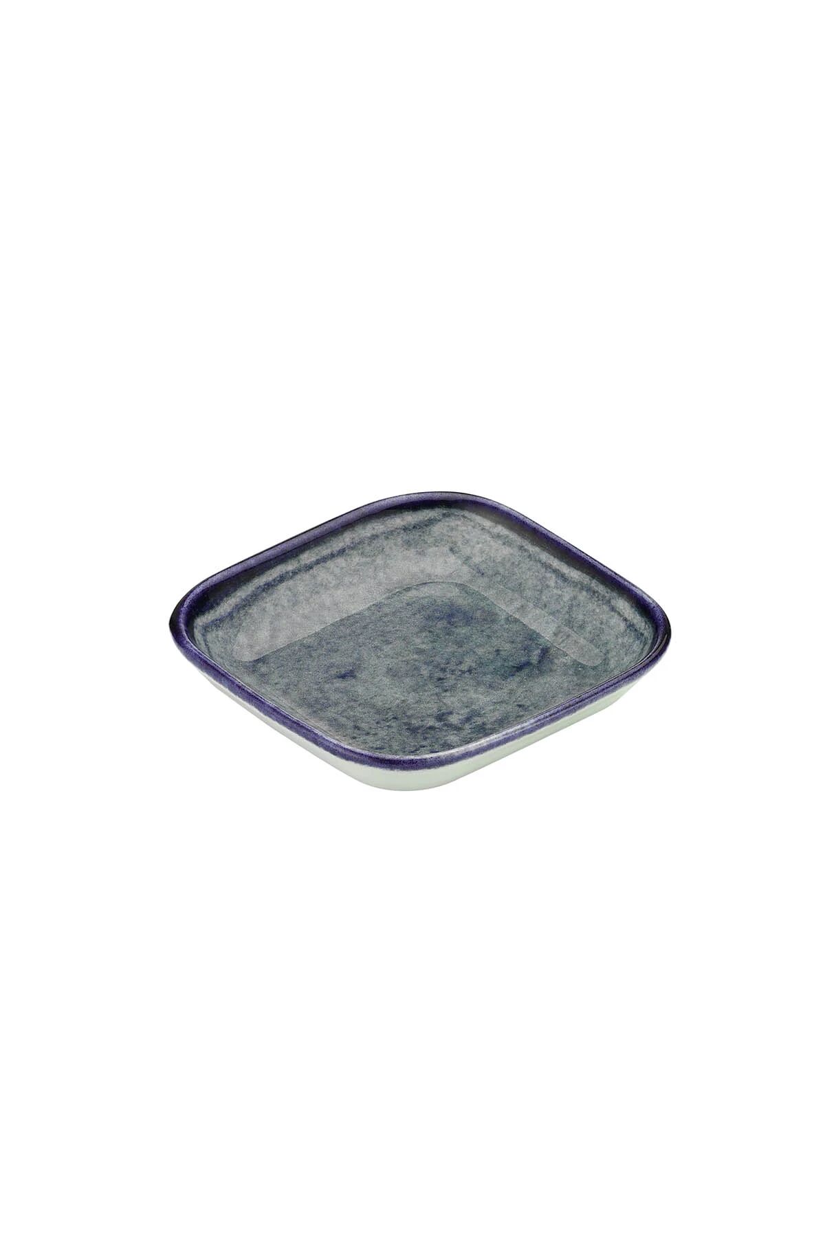 Bone Quadro Blue Stone Kare Meze Tabağı 10 Cm