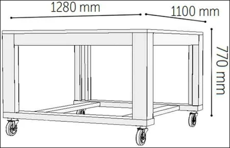 Venarro Gusto Konveyörlü Pizza Fırını Alt Standı