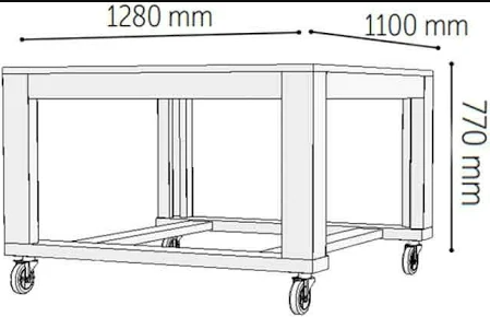 Venarro Gusto Konveyörlü Pizza Fırını Alt Standı