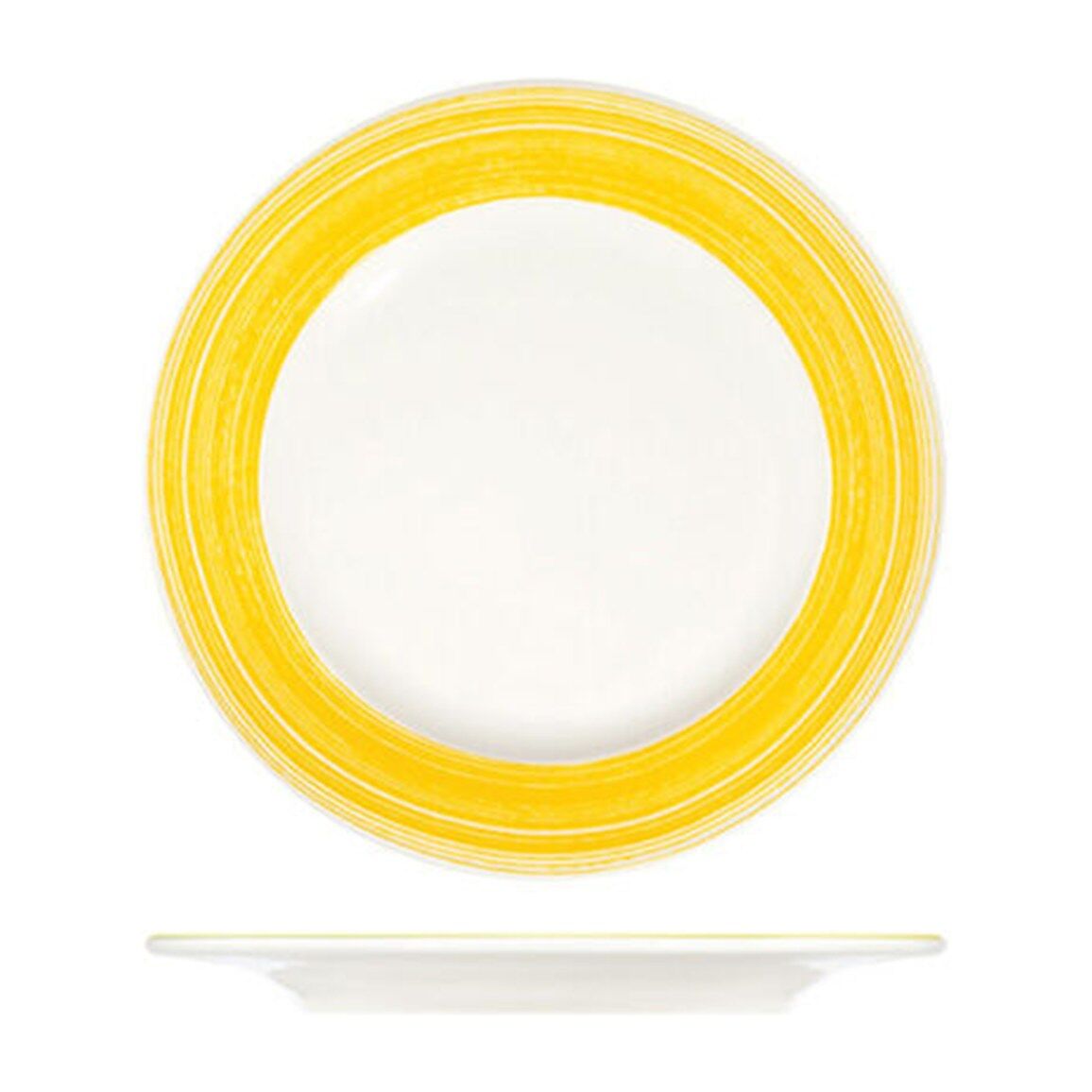 Fresh Yellow Frame Düz Tabak 19 cm