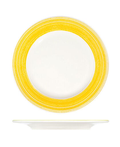 Fresh Yellow Frame Düz Tabak 19 cm