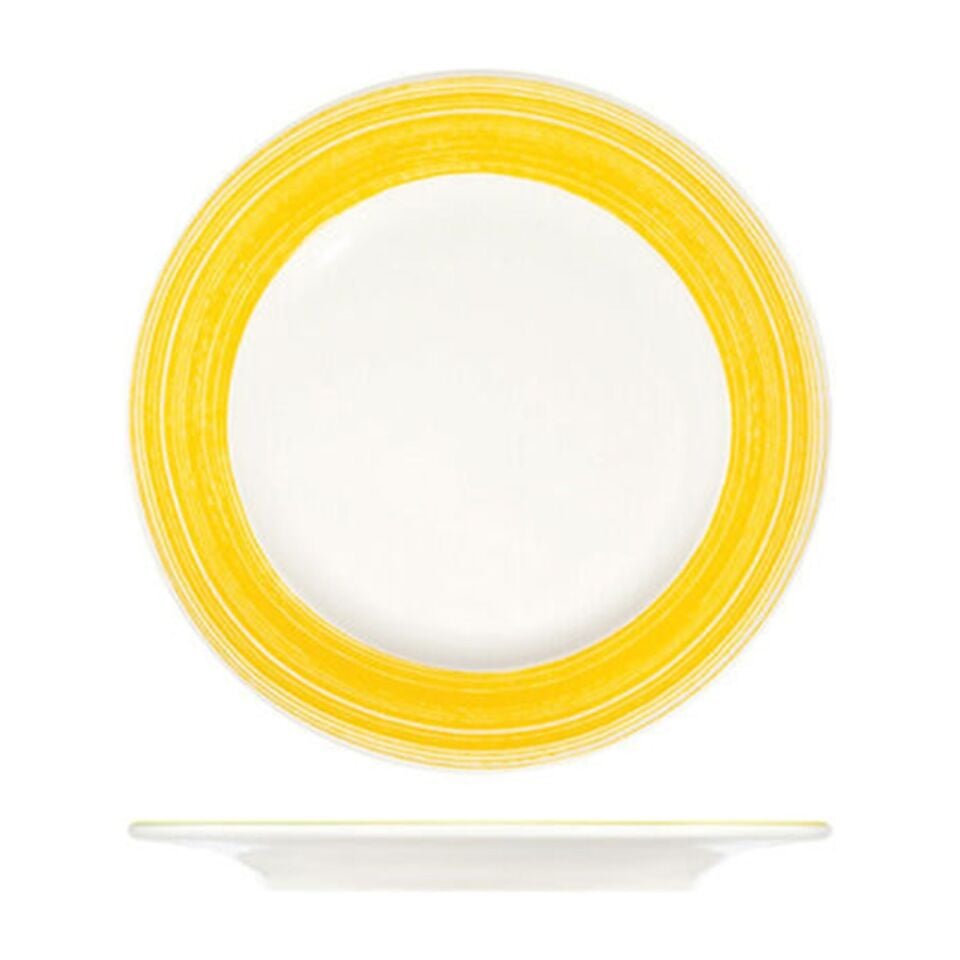 Fresh Yellow Frame Düz Tabak 19 cm