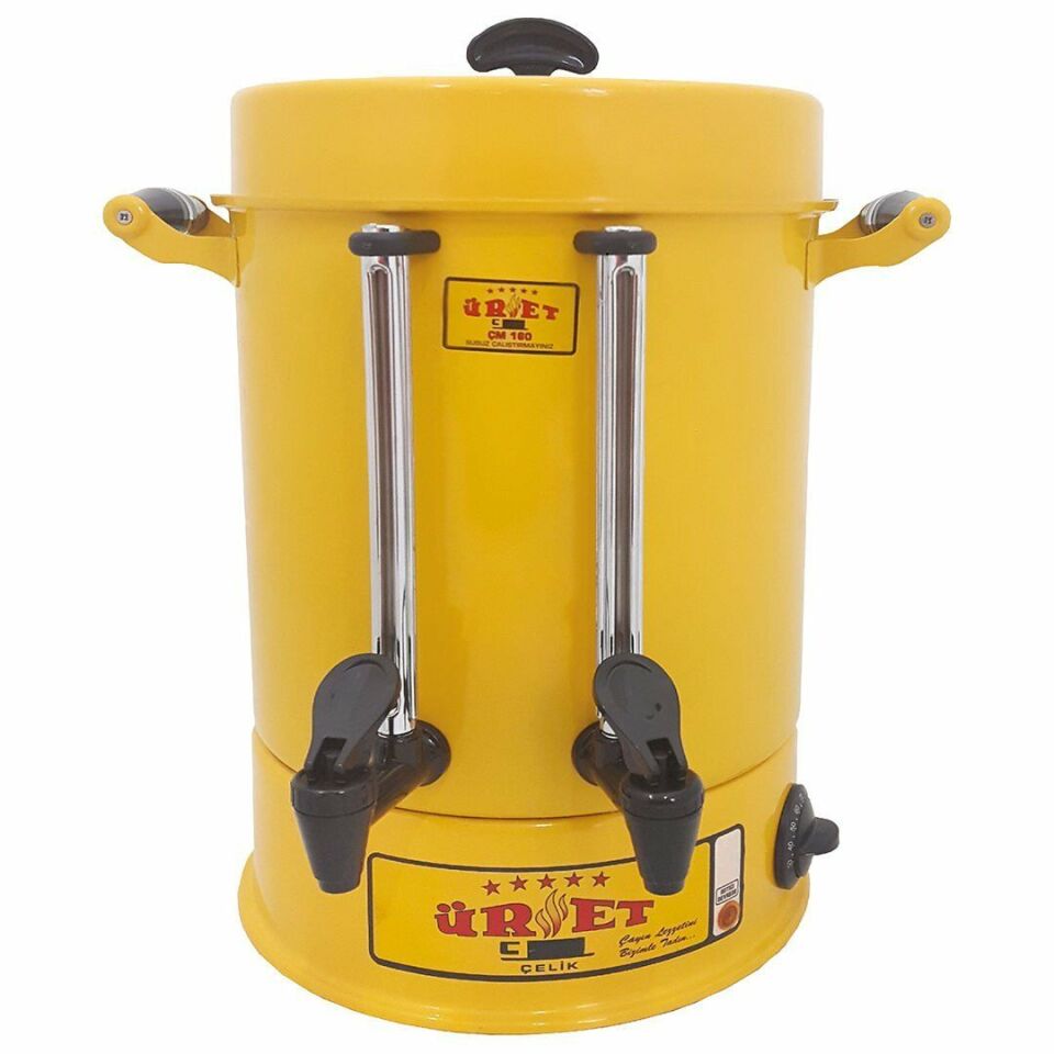 Üret Çelik 14 Litre Boyalı Çay Makinesi - 160 Bardak