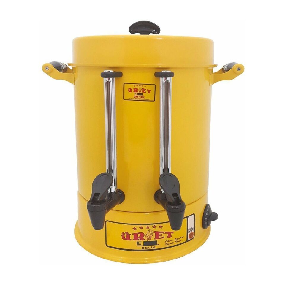 Üret Çelik 14 Litre Boyalı Çay Makinesi - 160 Bardak