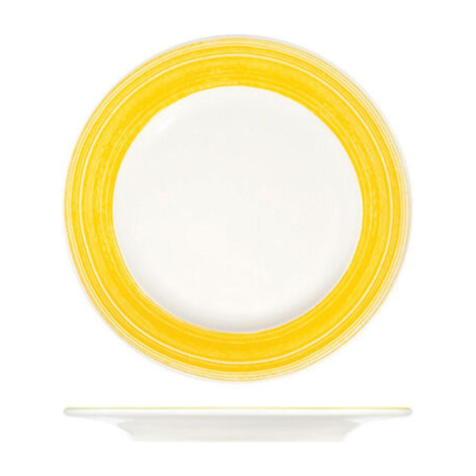 Fresh Yellow Frame Düz Tabak 25 cm