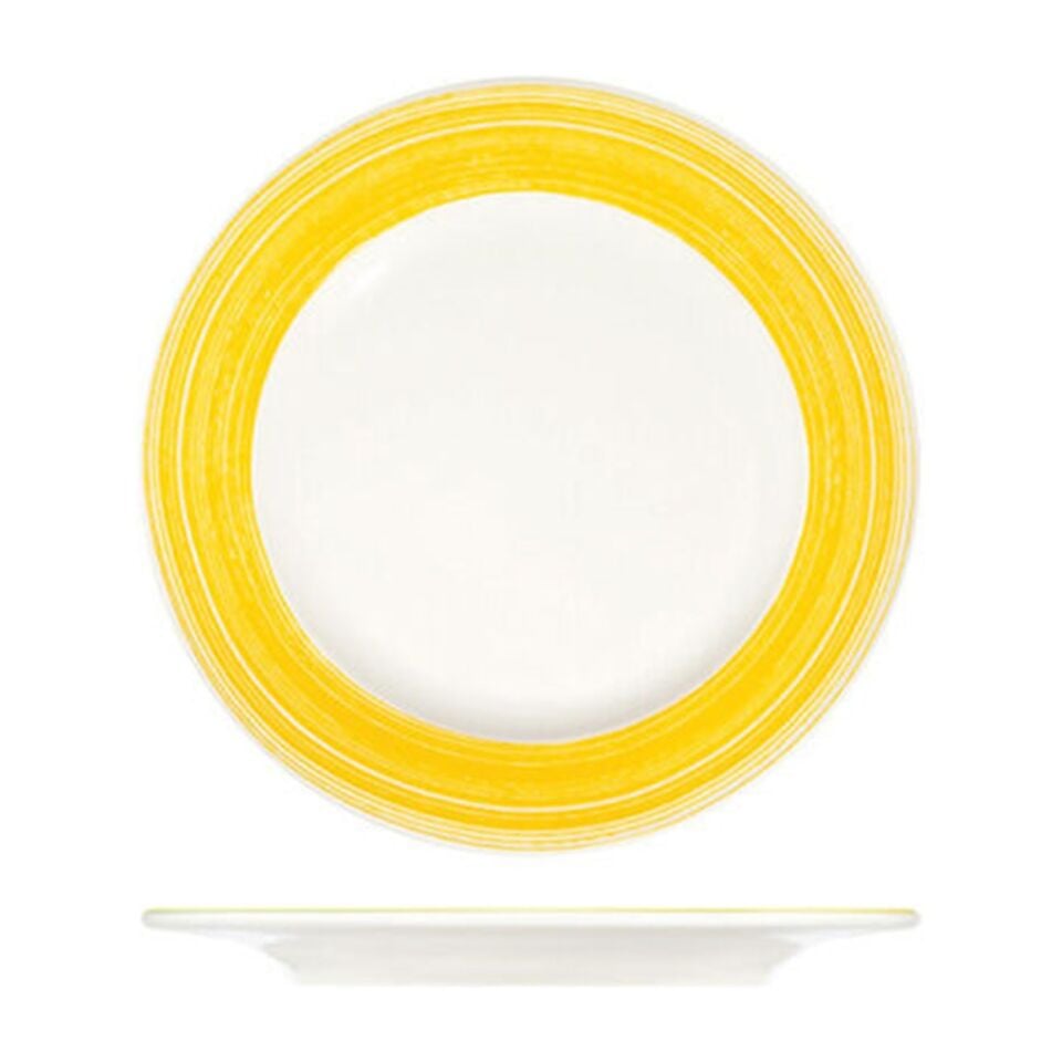 Fresh Yellow Frame Düz Tabak 25 cm