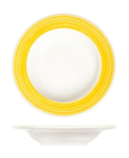 Fresh Yellow Frame Çukur Tabak 23 cm 350 cc