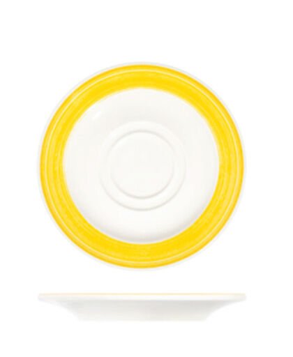 Fresh Yellow Frame Fincan Tabağı 16 cm