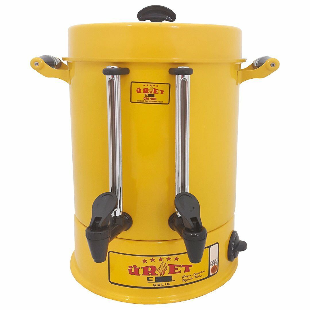 Üret Çelik 9 Litre Boyalı Çay Makinesi - 80 Bardak