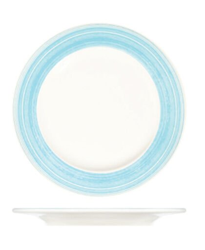 Fresh Blue Frame Düz Tabak 19 cm