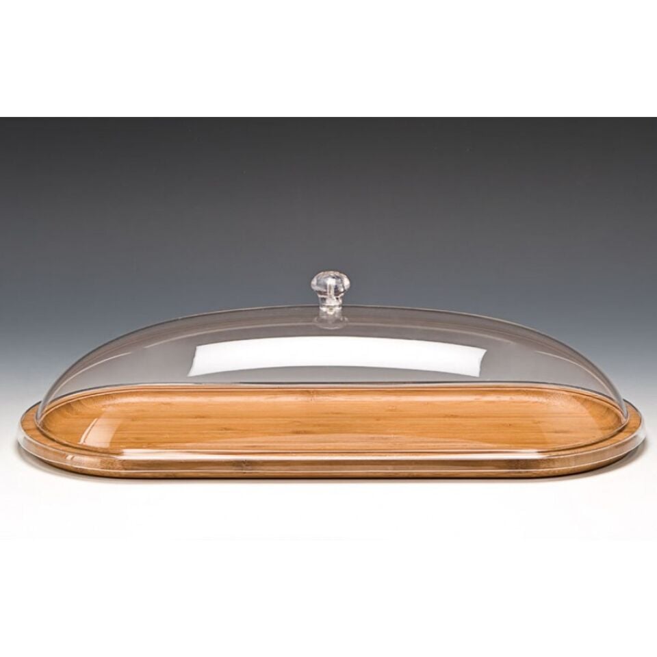 Ahşap Altlı Oval Fanus