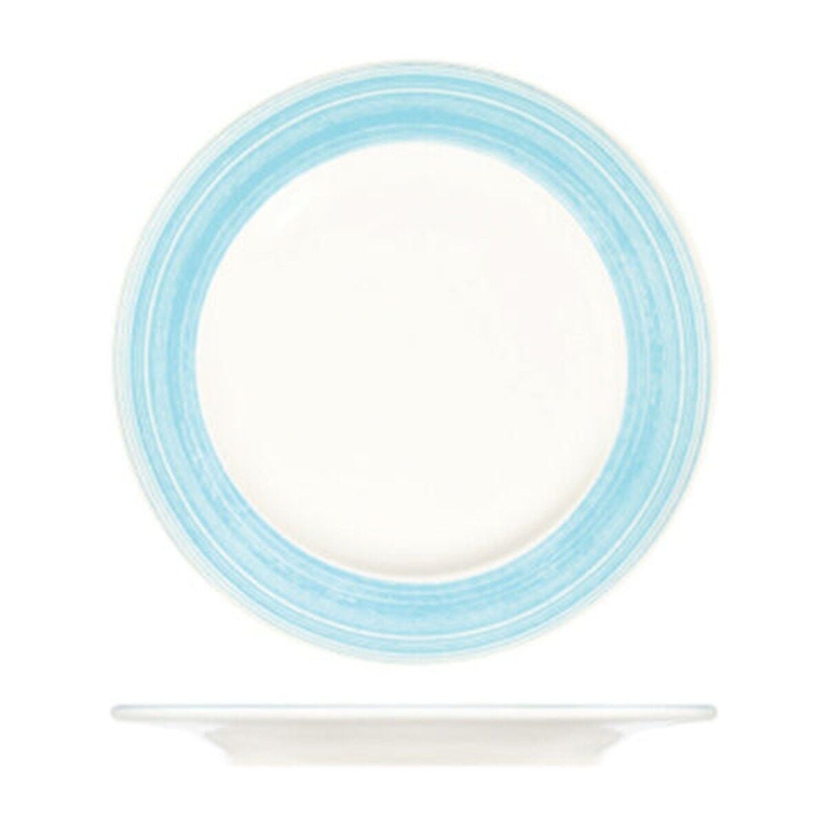 Fresh Blue Frame Düz Tabak 25 cm