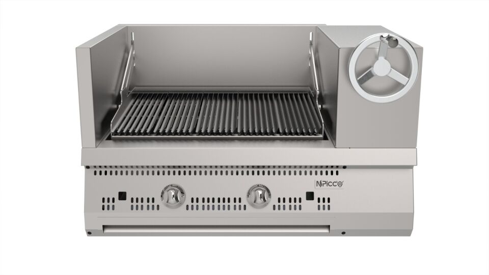 Asansörlü, Kademeli, Set Üstü Döküm Izgara 100*70 Cm (Gazlı)