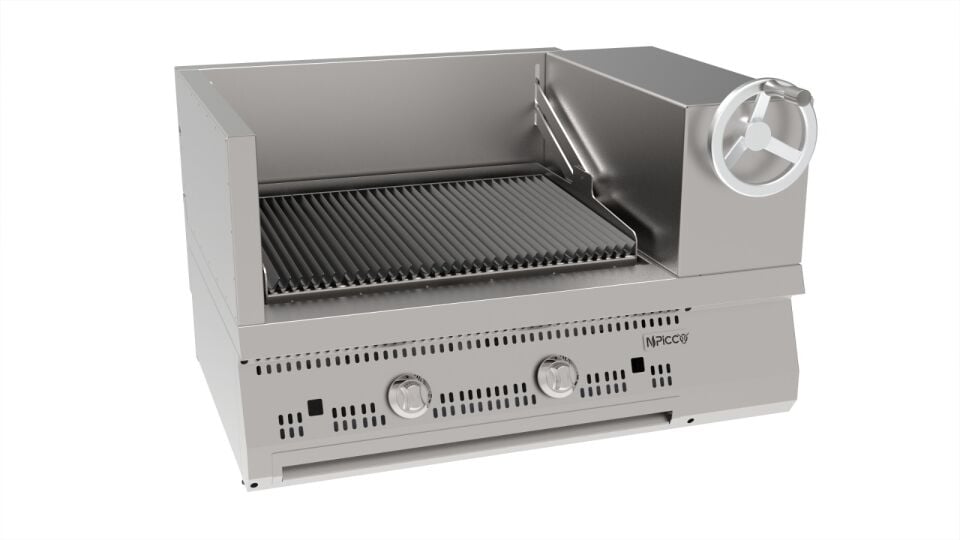 Asansörlü, Kademeli, Set Üstü Döküm Izgara 100*90 Cm (Gazlı)