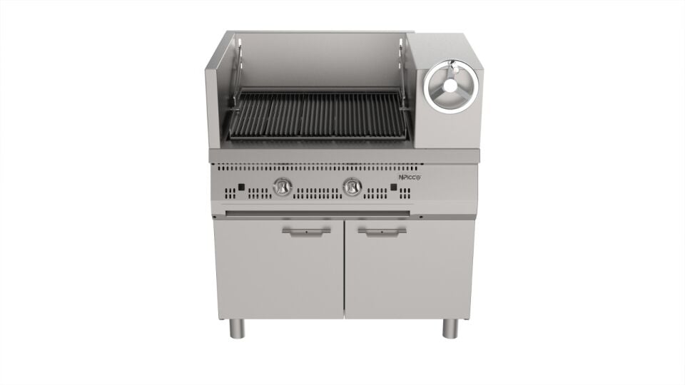 Asansörlü, Kademeli, Dolaplı Döküm Izgara 100*90 Cm (Gazlı)