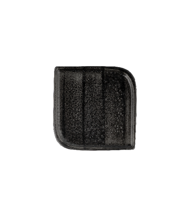 Cowry Black Arel 25 Cm Kare Plate 19*19 Cm