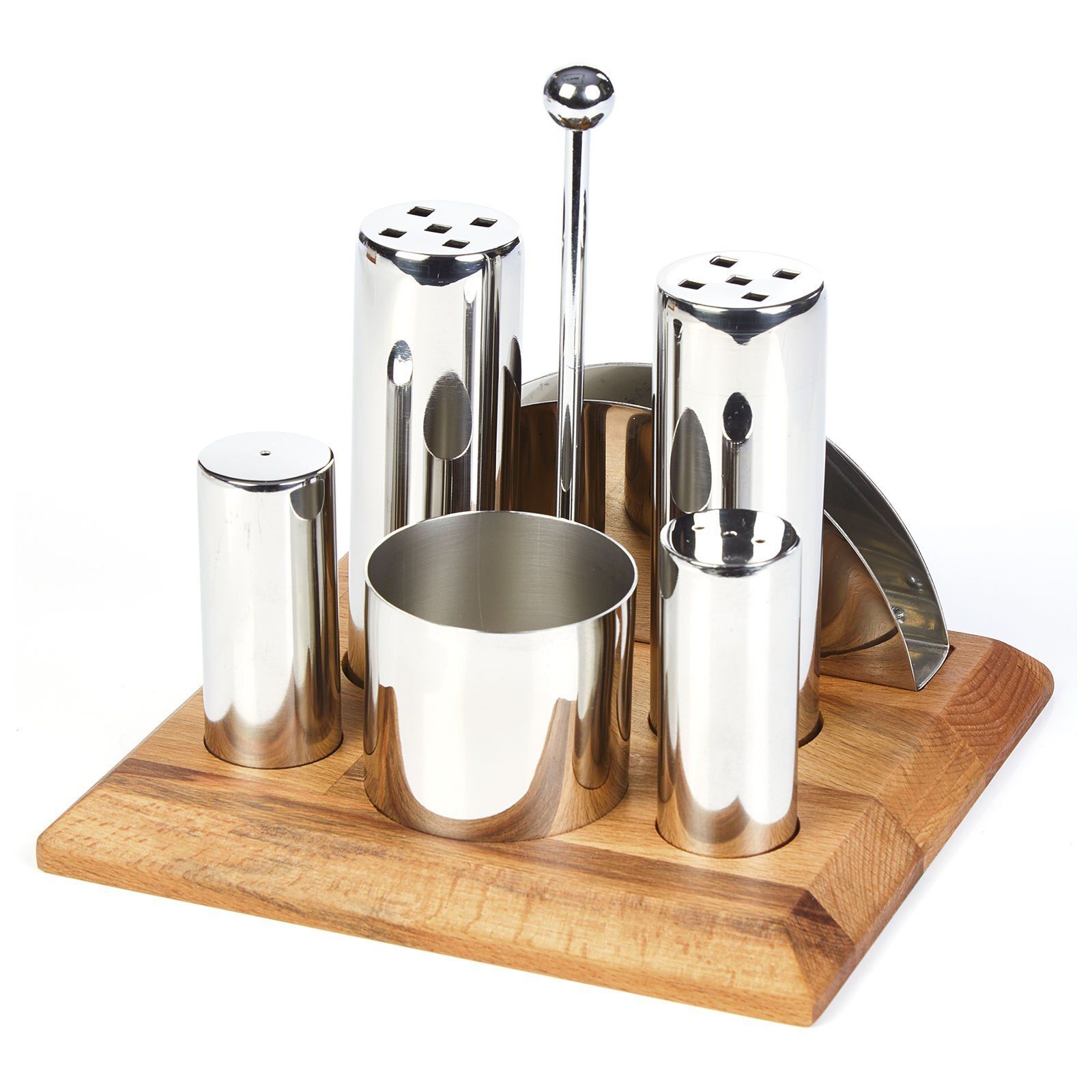 Altılı Yuvarlak Tuzluk ve Baharatlık Takımı