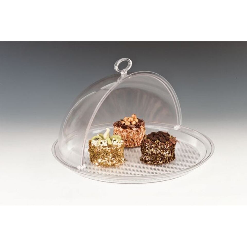 Yuvarlak Roll Top Kapaklı Teşhir Tepsisi