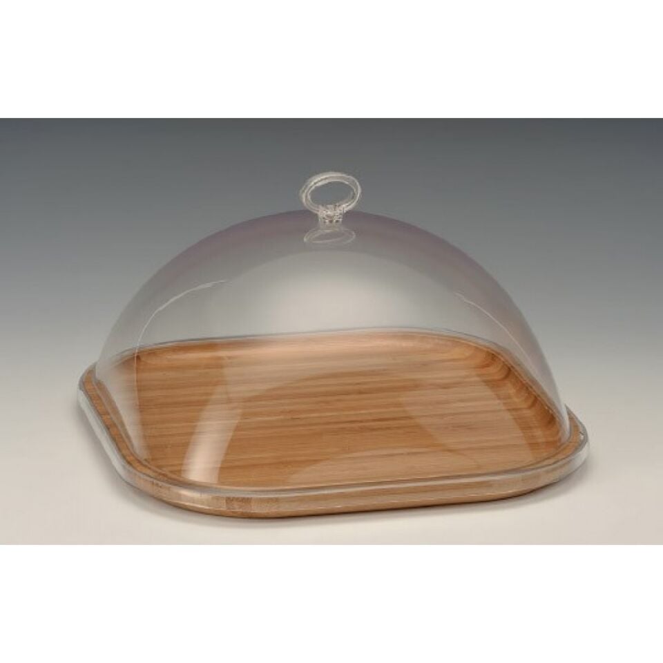 Ahşap Altlı Fanus Kapaklı Teşhir Tepsisi