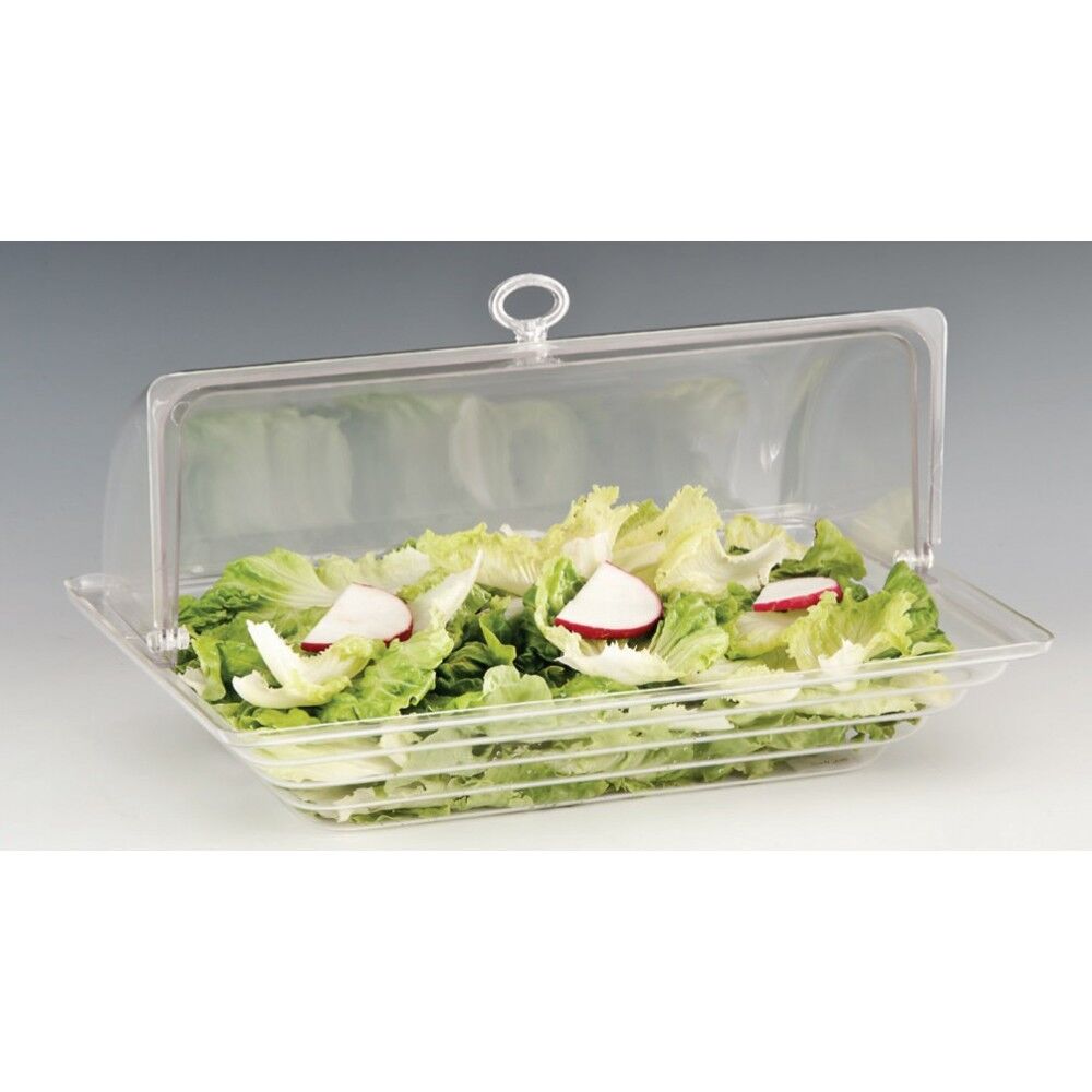 Roll Top Kapaklı Geniş Kaseli Teşhir Tepsisi