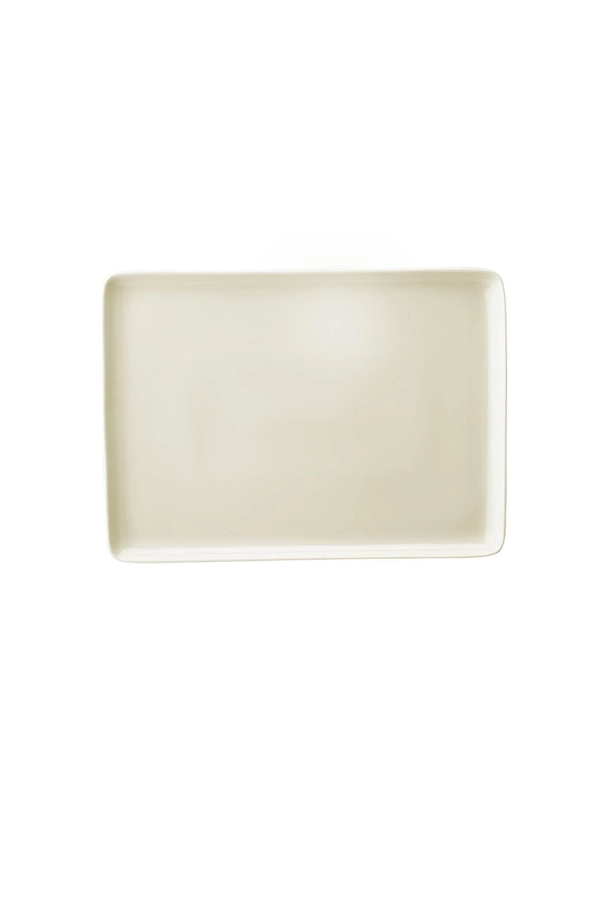 Bone Tan Dekorsuz Düz Tabak 18*13 Cm