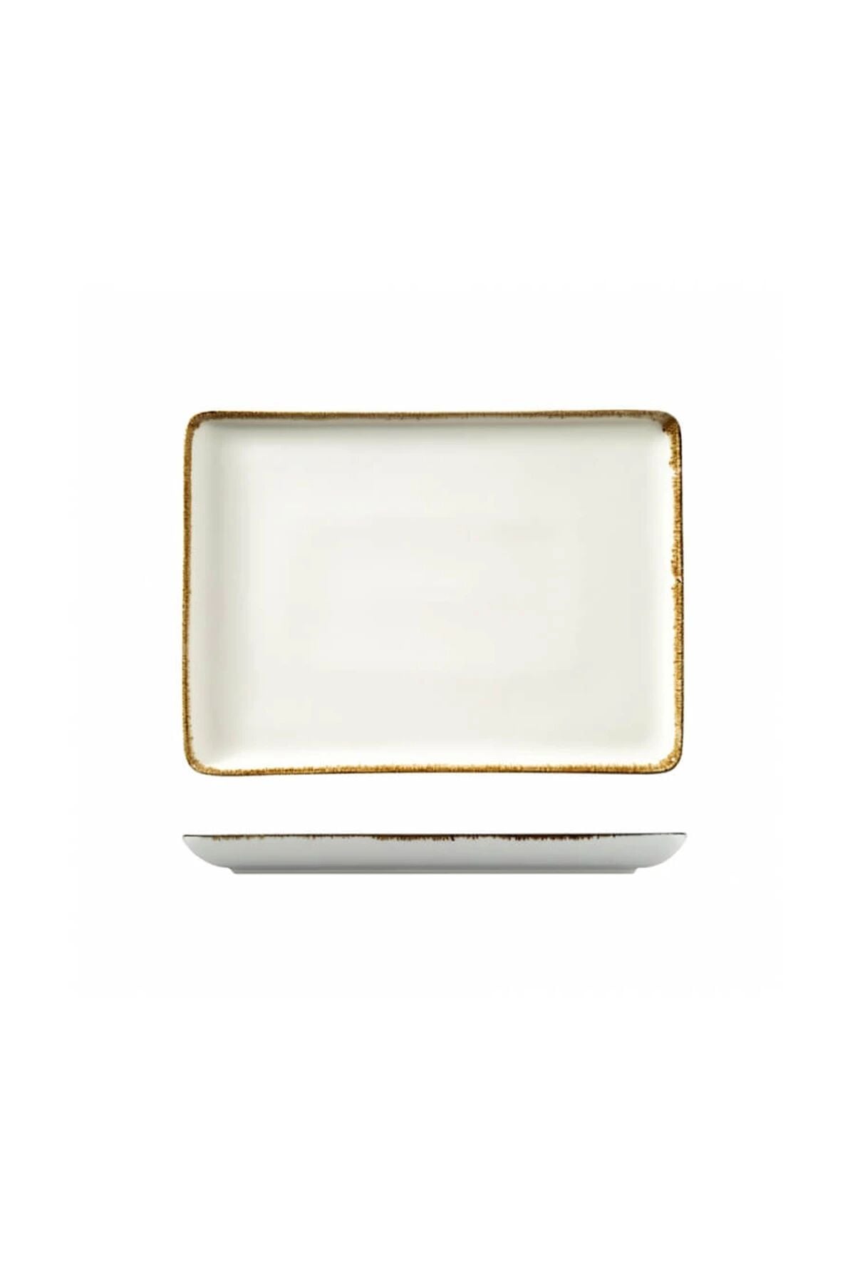 Bone Tan File Krem Düz Tabak 18*13 Cm