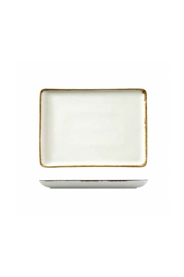 Bone Tan File Krem Düz Tabak 18*13 Cm