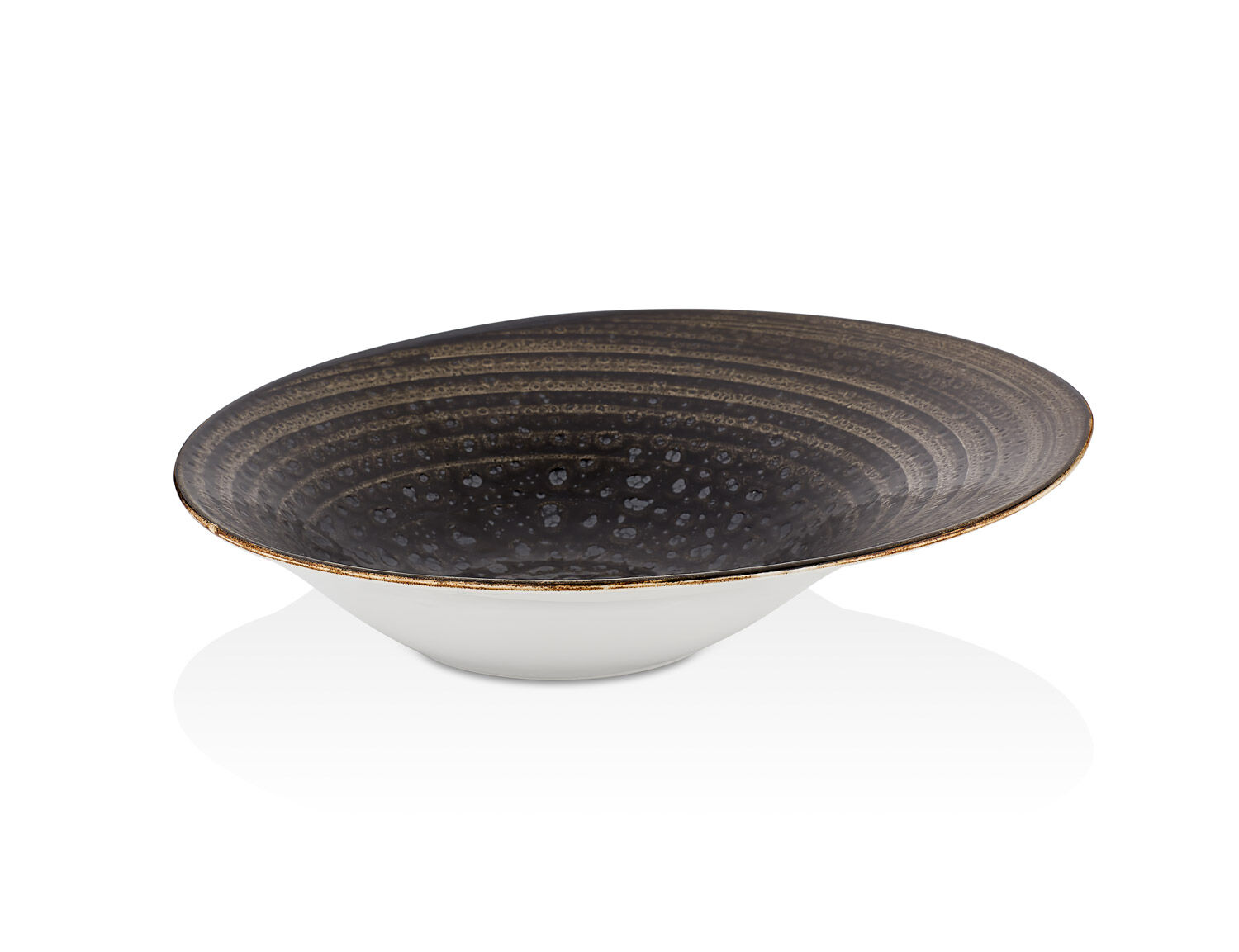 Cowry Black Gabbro Çukur Tabak 30 Cm