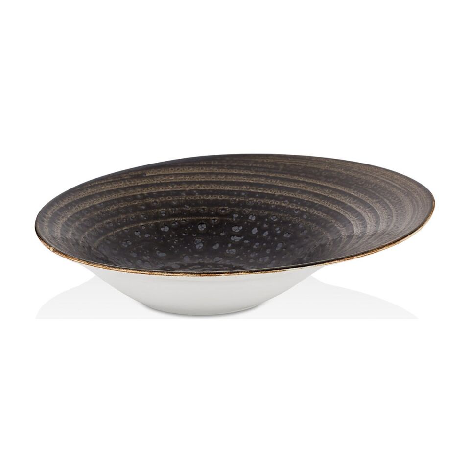 Cowry Black Gabbro Çukur Tabak 30 Cm