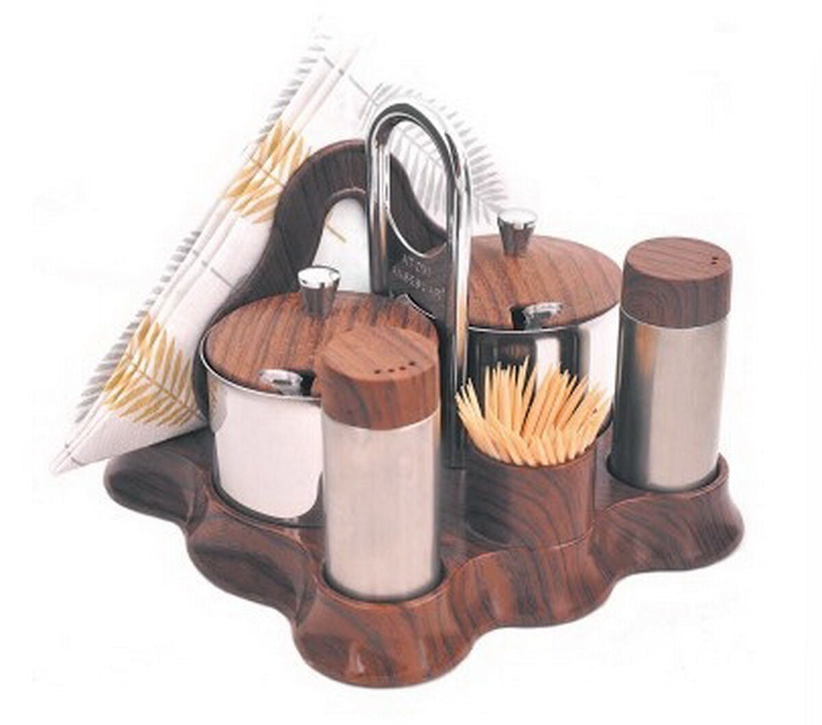 6'lı Baharatlık-Peçetelik ve Tuzluk Takımı