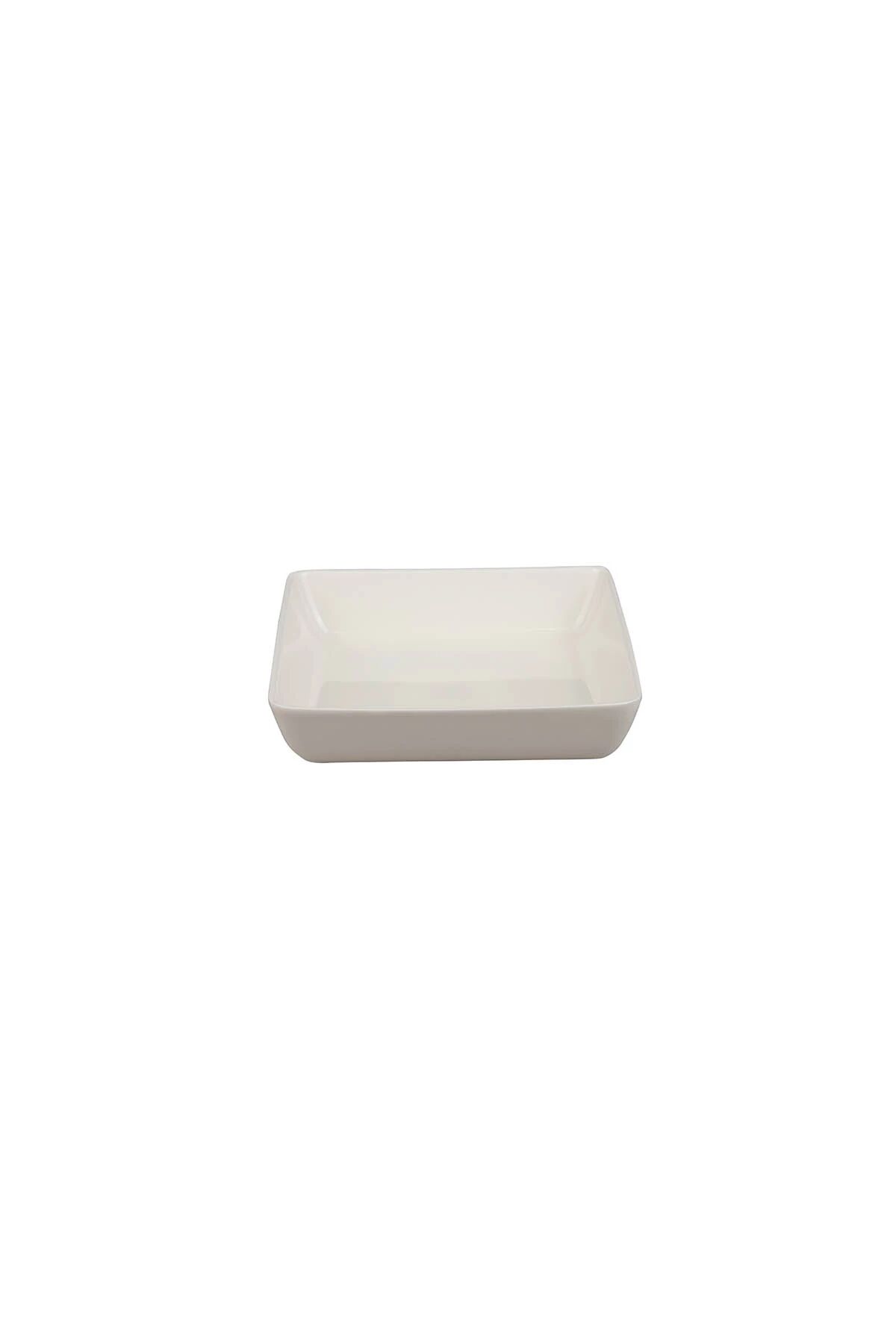 Bone Tan Dekorsuz Çukur Tabak 19*19 Cm