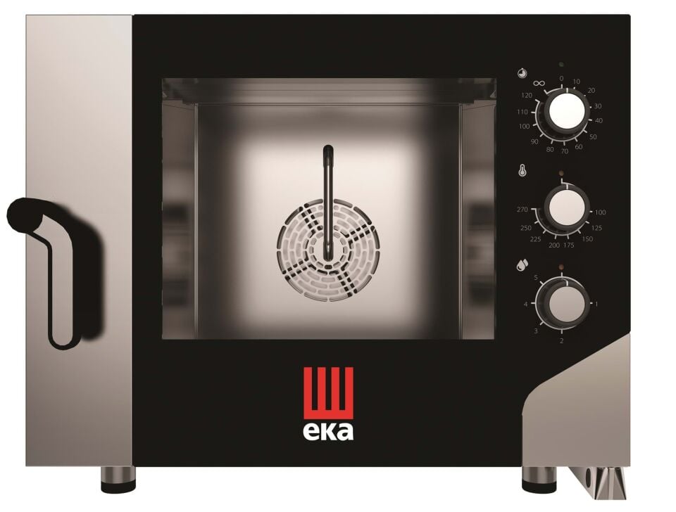 Elektrikli Konveksiyonlu Fırın, Nemlendirmeli, Elektromekanik Kontrollü, 4 Tepsili