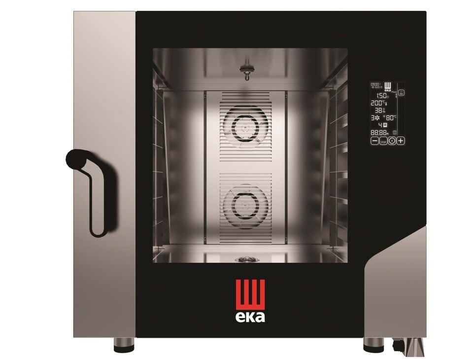 Elektrikli Konveksiyonlu Fırın, Nemlendirmeli, Elektronik Kontrollü, 6 Tepsili