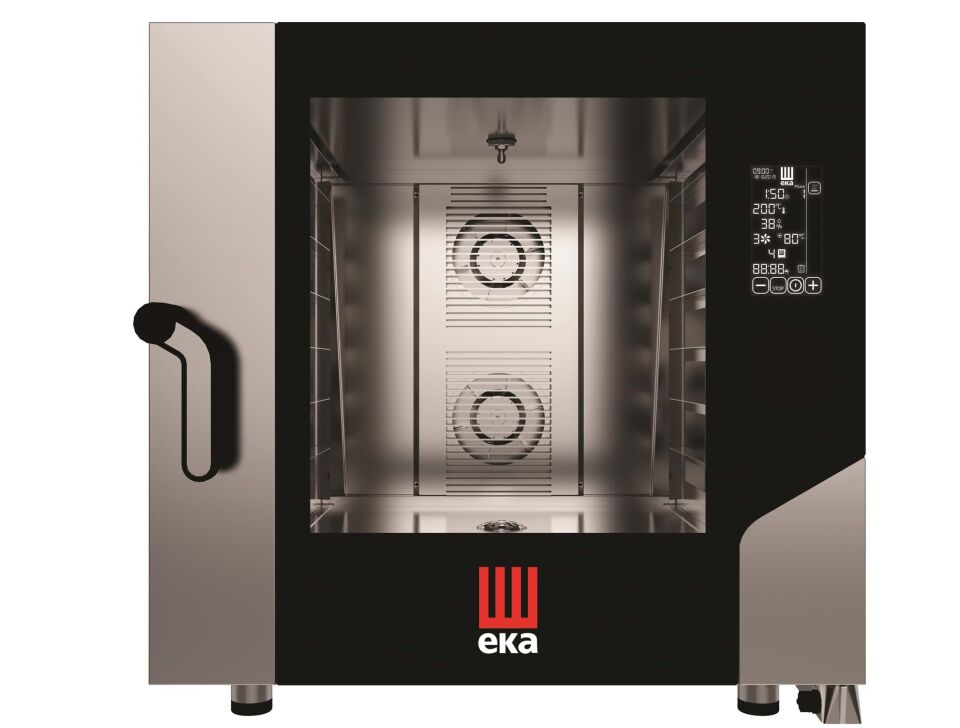 Elektrikli Konveksiyonlu Fırın, Nemlendirmeli, Elektronik Kontrollü, 6 Tepsili