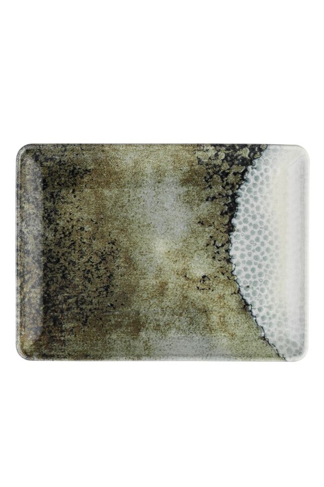 Bone Tan Dekorsuz Düz Tabak 23*17 Cm