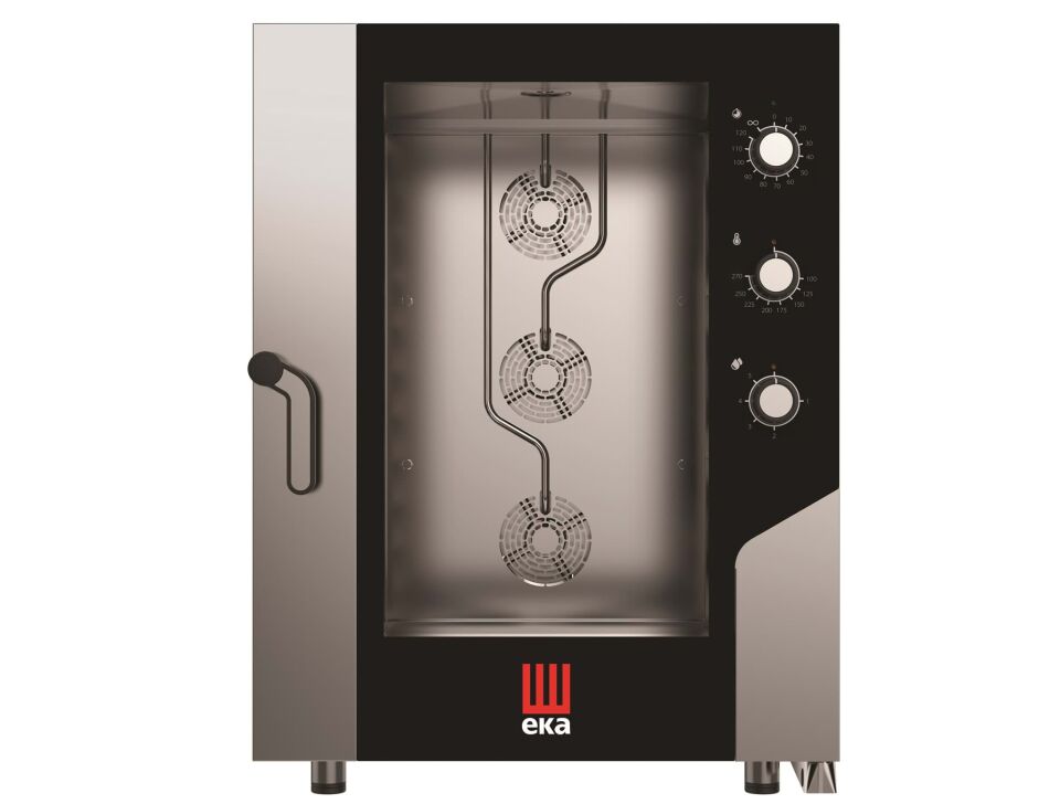 Elektrikli Konveksiyonlu Fırın, Nemlendirmeli, Elektromekanik Kontrollü, 10 Tepsili