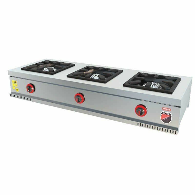 Işıkgaz Doğalgazlı Set Üstü Üçlü Midi Ocak