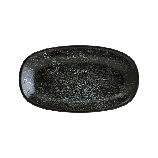 Cosmos Black Gourmet Oval Kayık Tabak 15*8.5 Cm