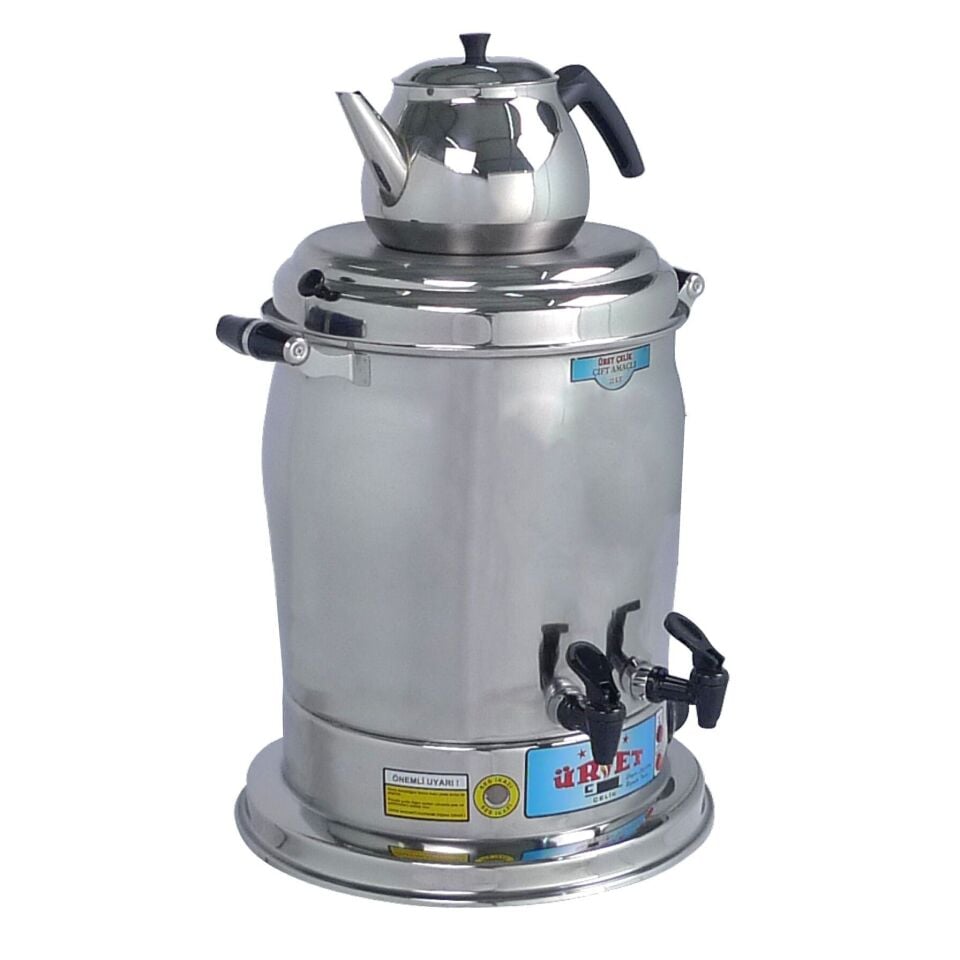 Üret Çelik 14 Litre Çift Amaçlı Lüks Semaver