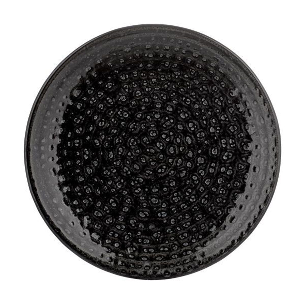 Cowry Black Zest Düz Tabak 17 Cm