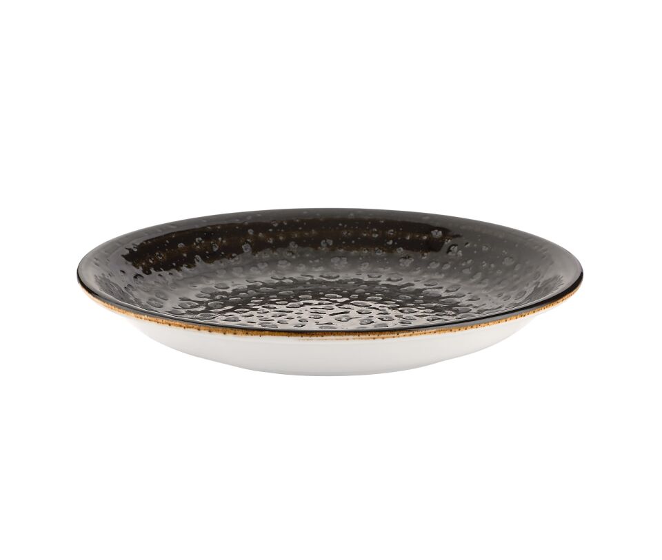 By Bone Cowry Black Zest Çukur Tabak 21 Cm