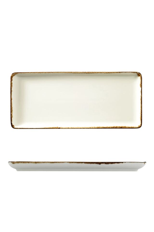 Bone Tan Krem Düz Tabak 35*15 Cm