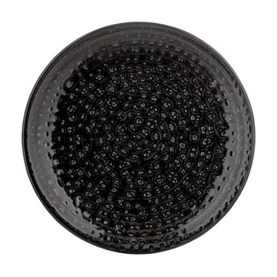 Cowry Black Zest Düz Tabak 25 Cm